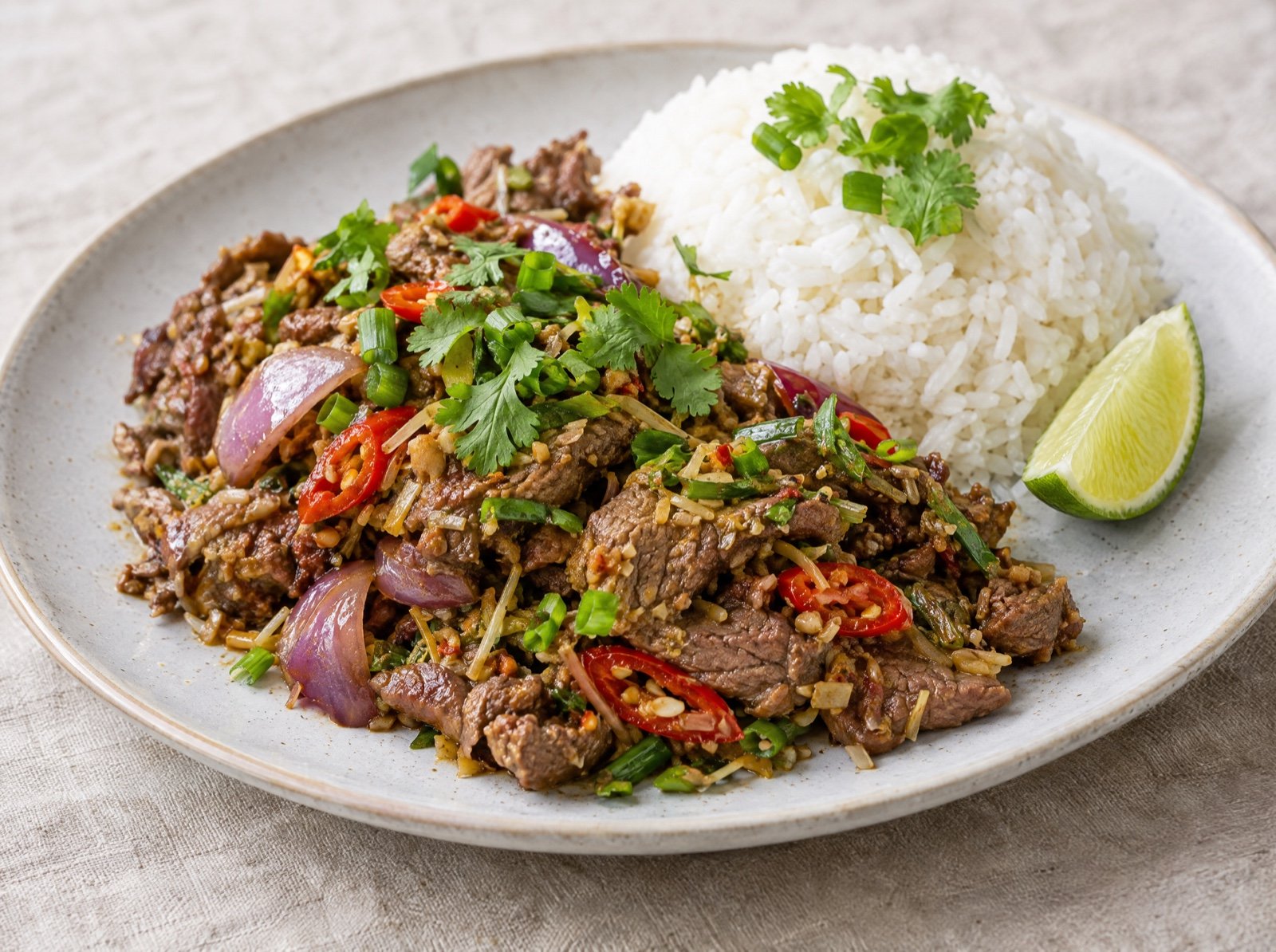 Bò xào sả ớt: Beef with Lemongrass and Chili from the Wok