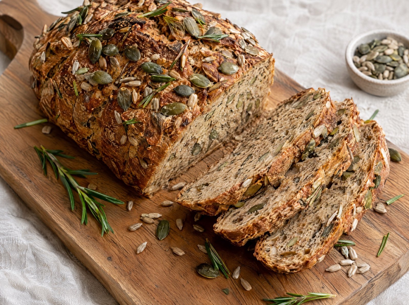 Kürbiskern-Dinkelbrot mit Rosmarin