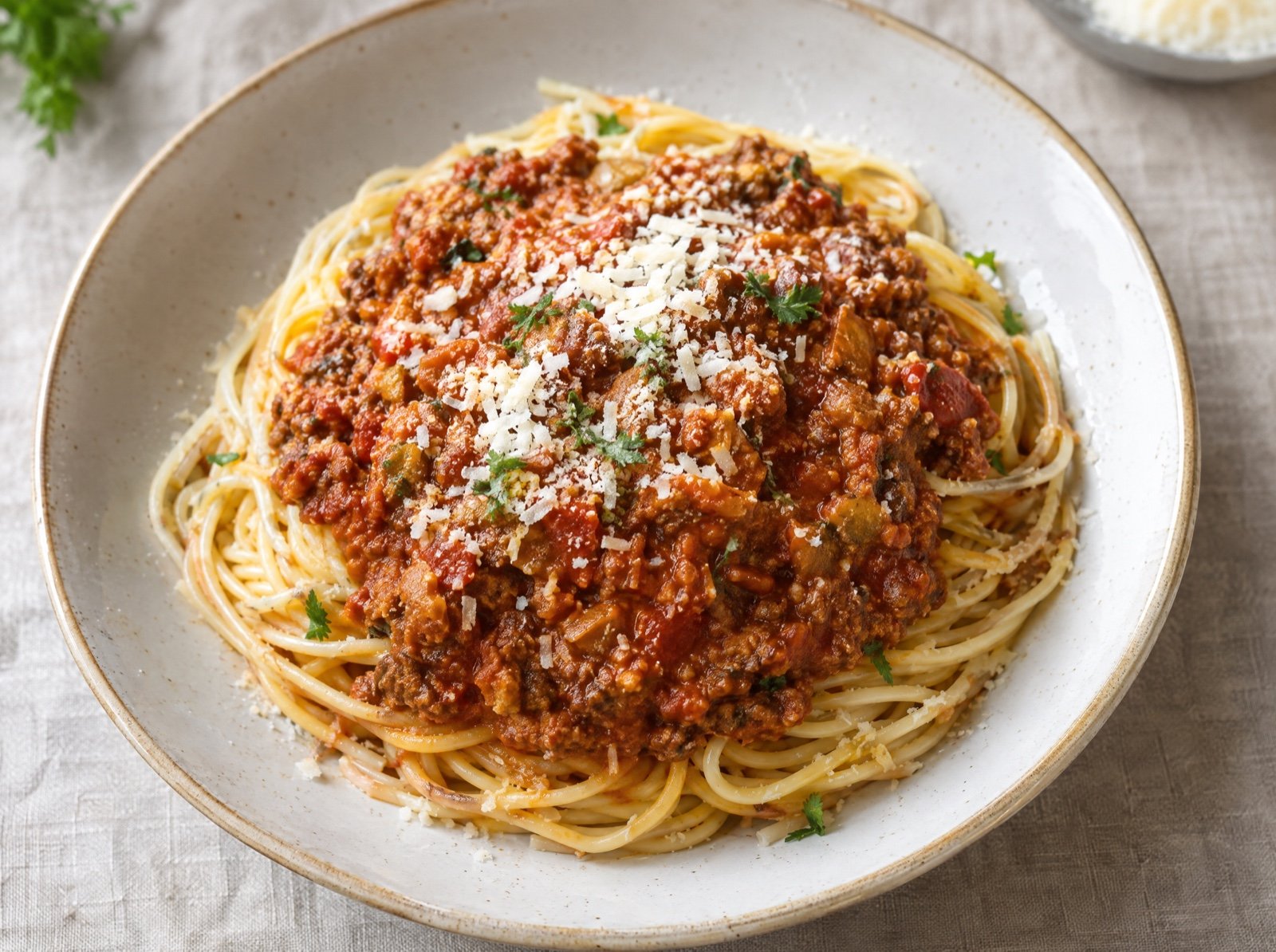 Versteckte Gemüse-Bolognese mit Spaghetti