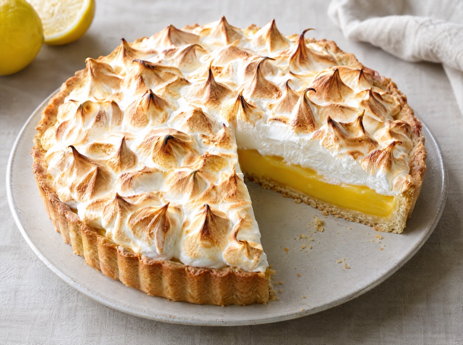 Zitronen-Baiser-Tarte