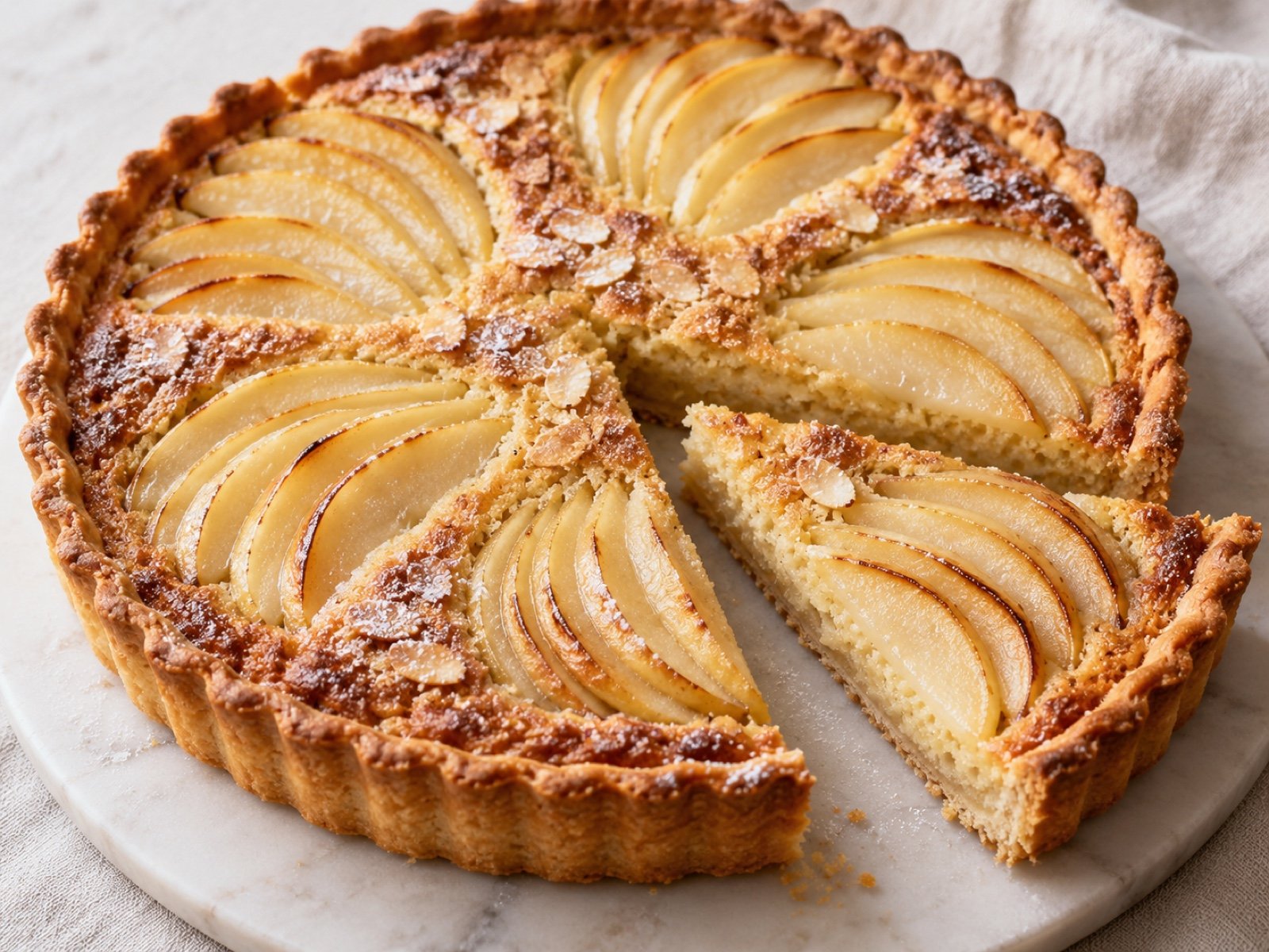 Birnen-Frangipane-Tarte mit Vanille