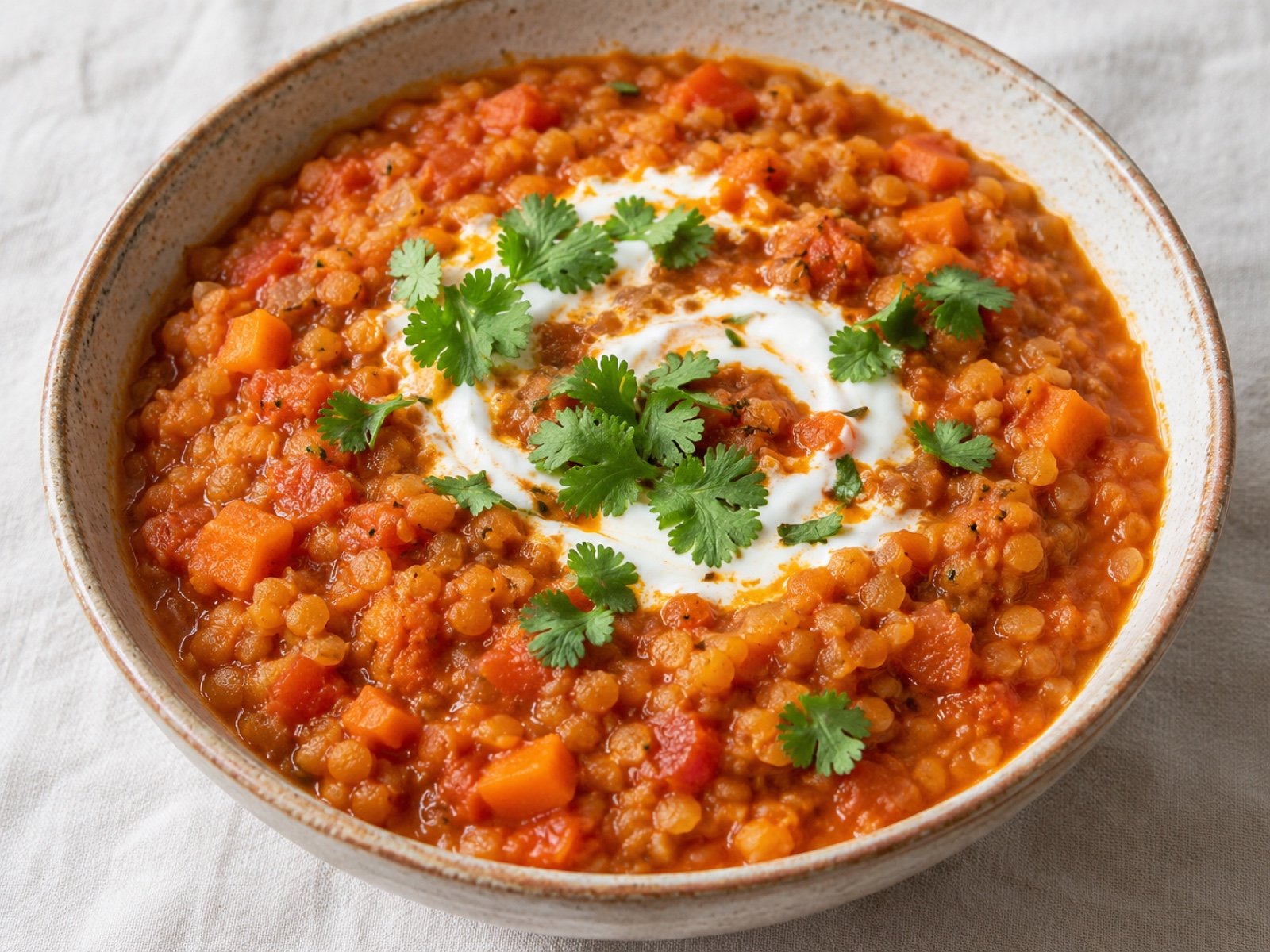 Indischer Tomaten-Dal mit Ingwer und Kreuzkümmel